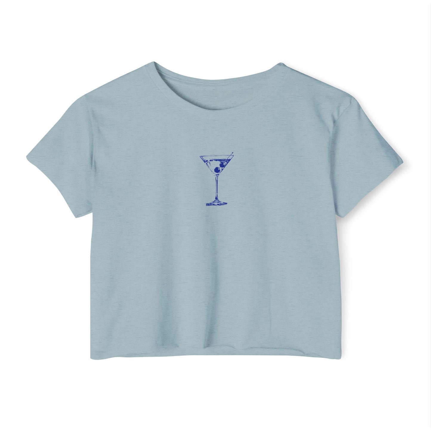 Watercolor Cocktail Glass Boxy Tee