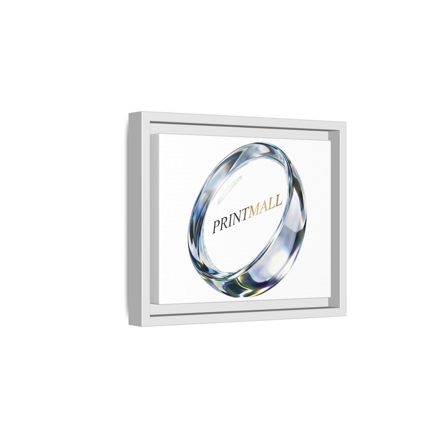 Polished Silver Loop Typography Canvas