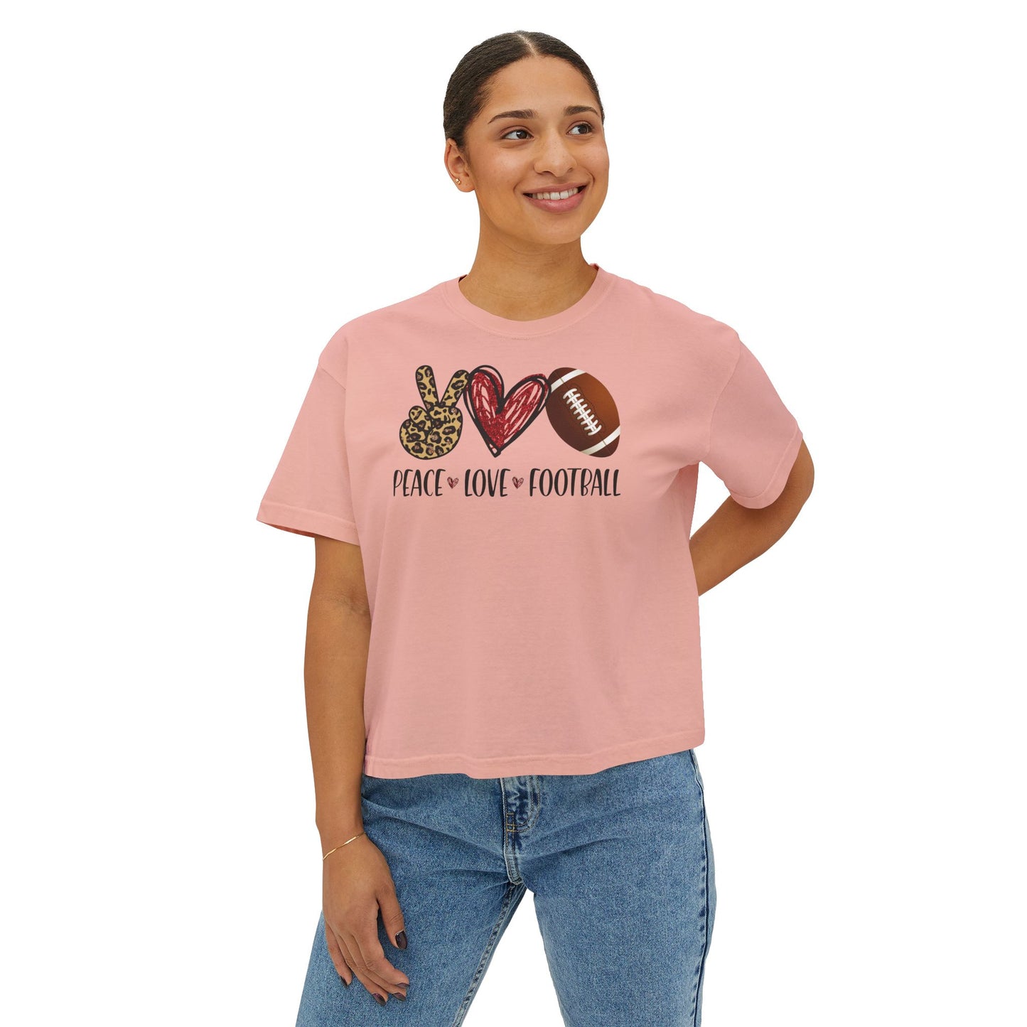 Football Heart Boxy Tee
