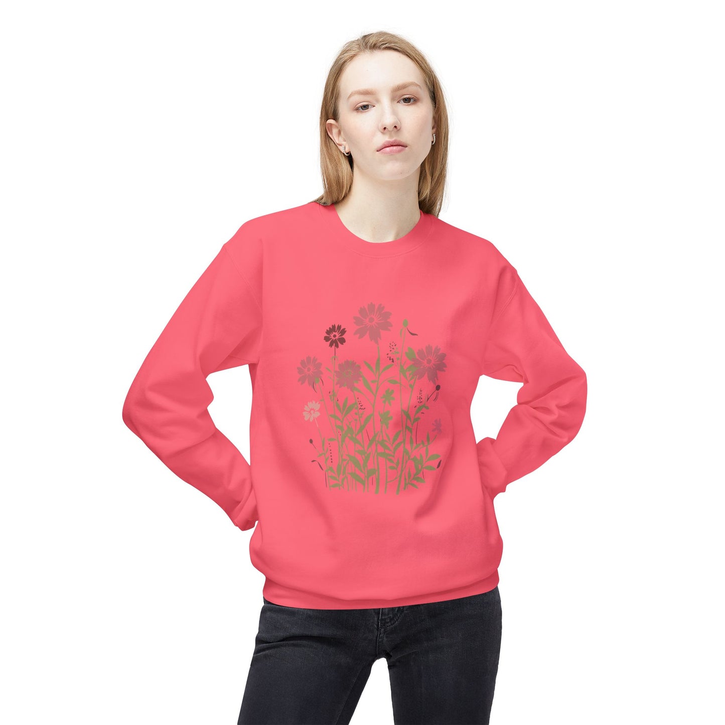 Wildflower Garden Graphic Crewneck Sweatshirt