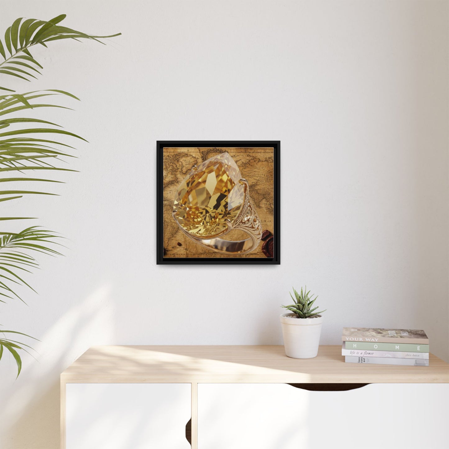 Antiquarian Ring Framed Canvas