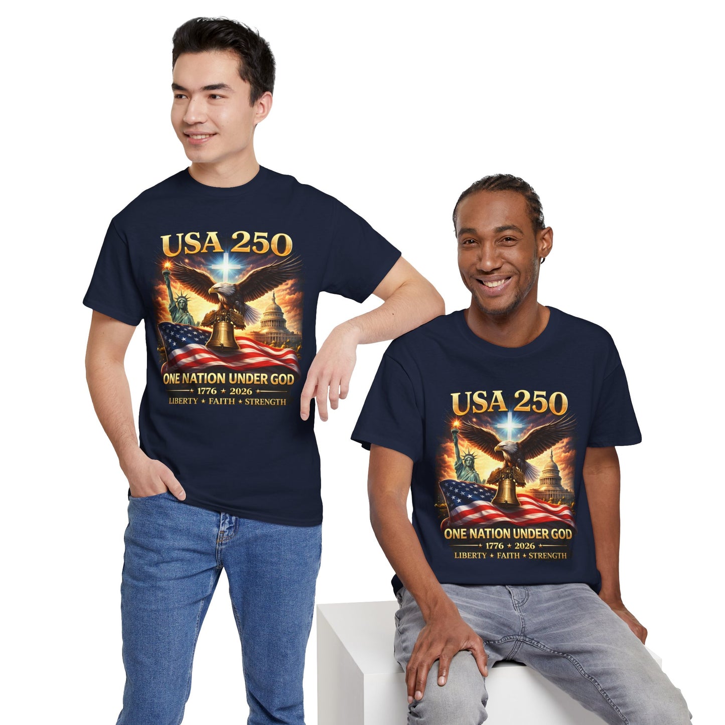 USA 250 Patriotic Tee – One Nation Under God 1776 Shirt