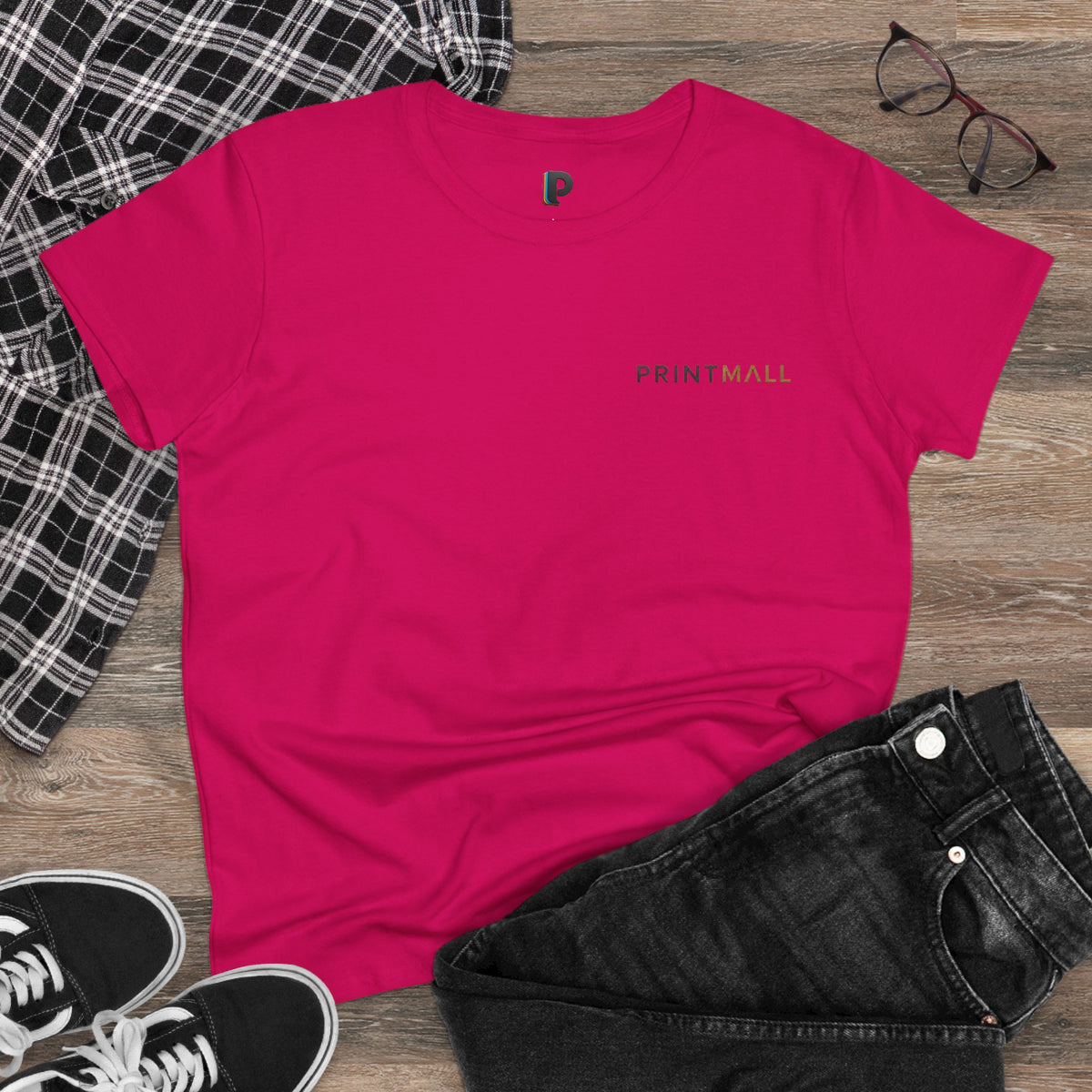 Golden Bamboo Ink Brush Back Print Women’s Tee