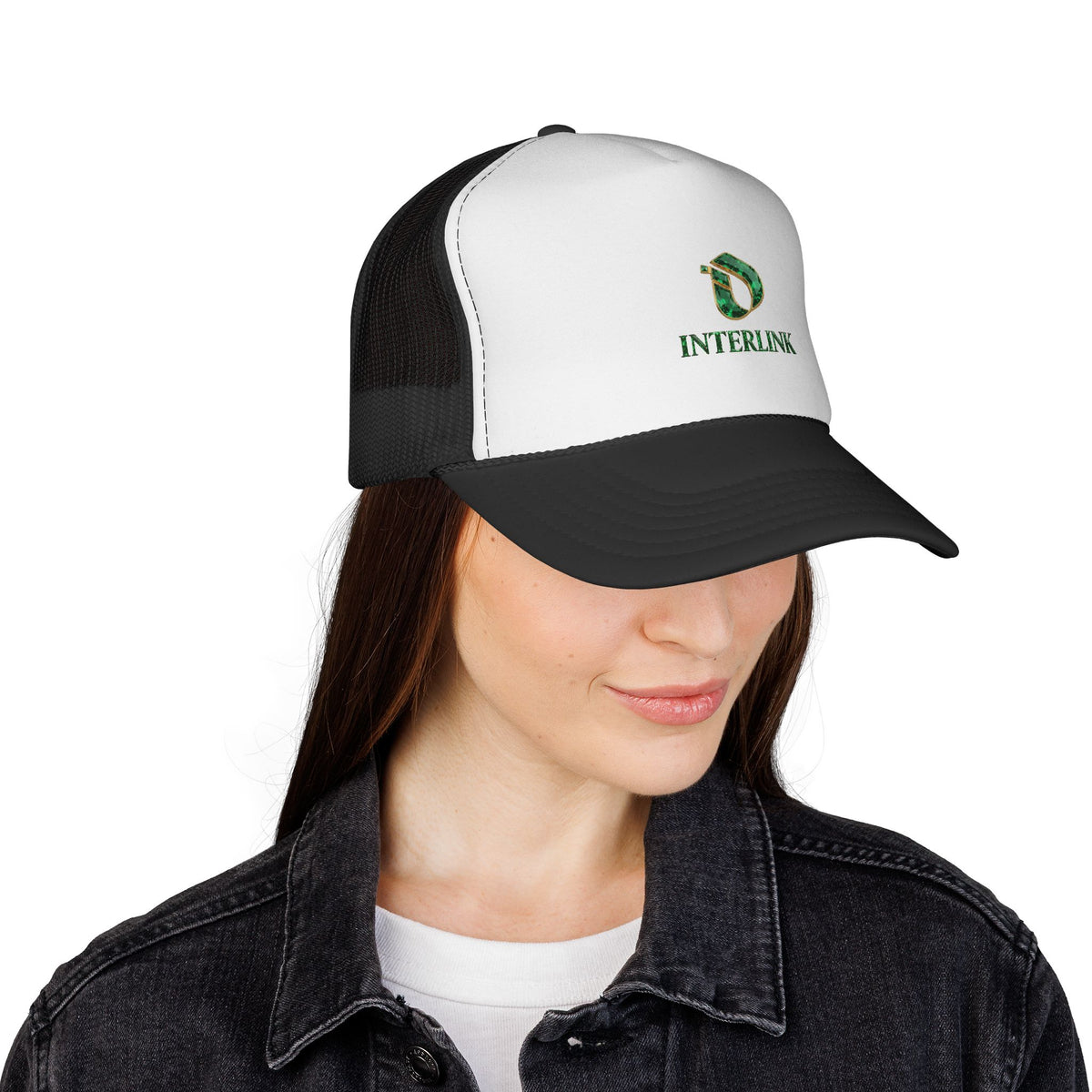Emerald Logo Mesh-Back Interlink Trucker Cap