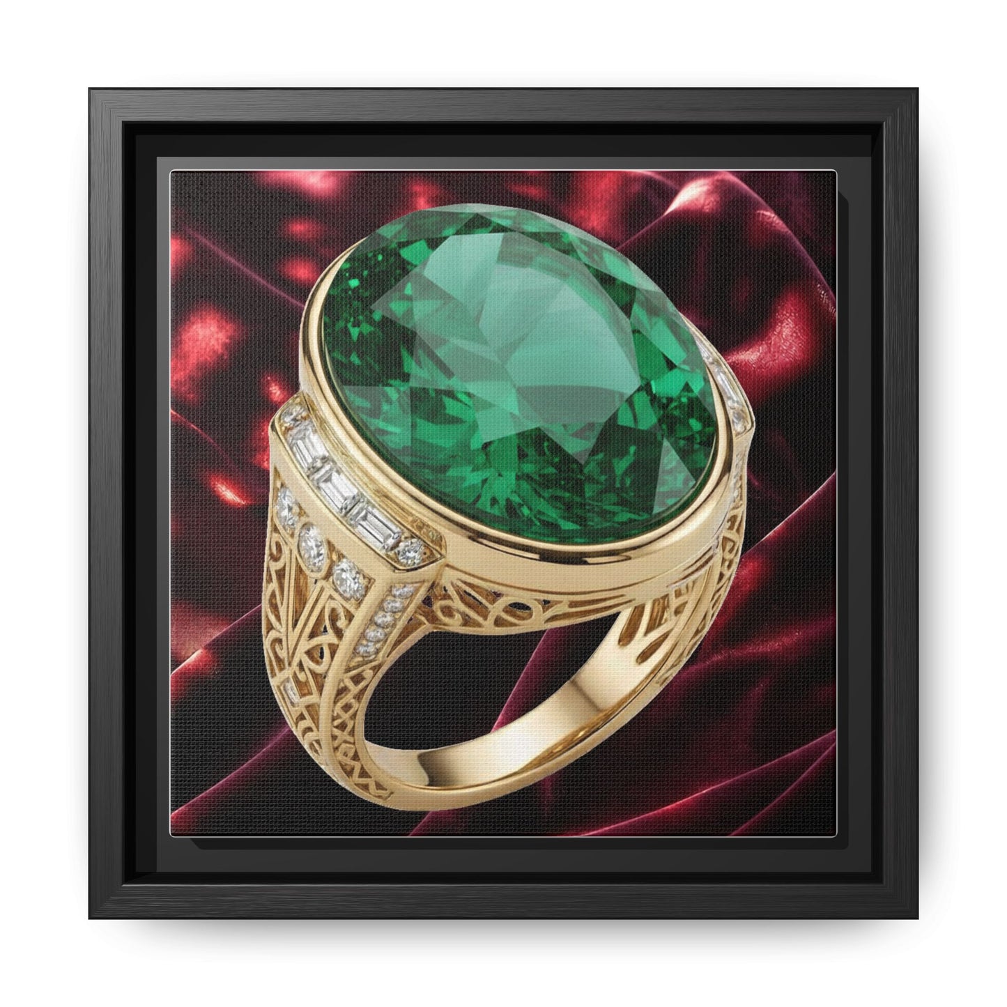 Claret Velvet Emerald Canvas