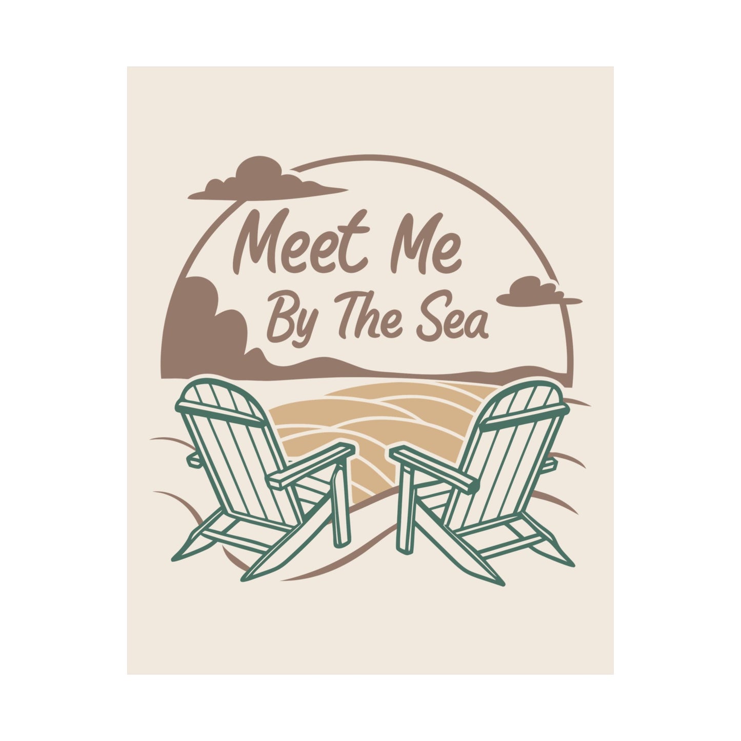 Meet Me By The Sea Coastal Matte Poster