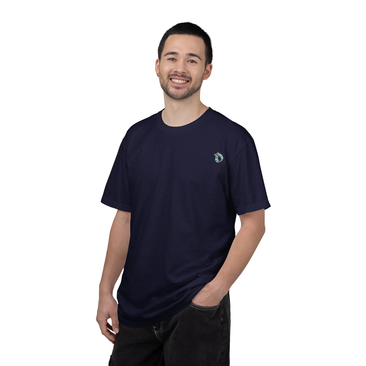 Aquamarine Gemstone Interlink Heavyweight Tee