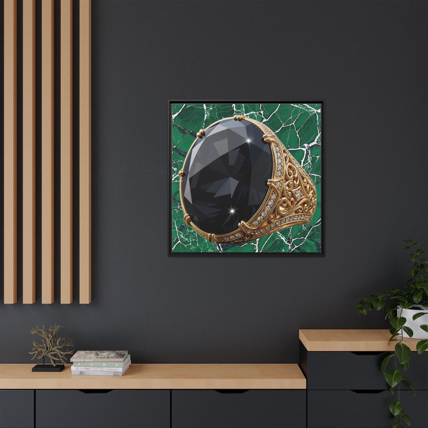 Black Diamond Mosaic Canvas
