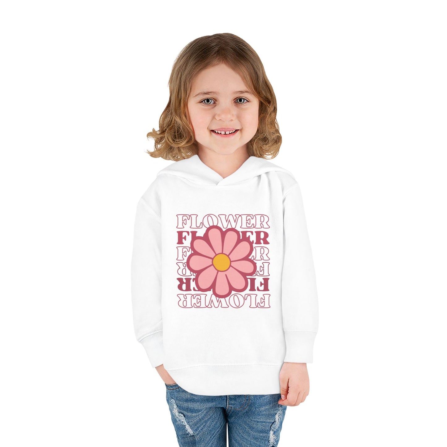 Retro Flower Typography Toddler Hoodie