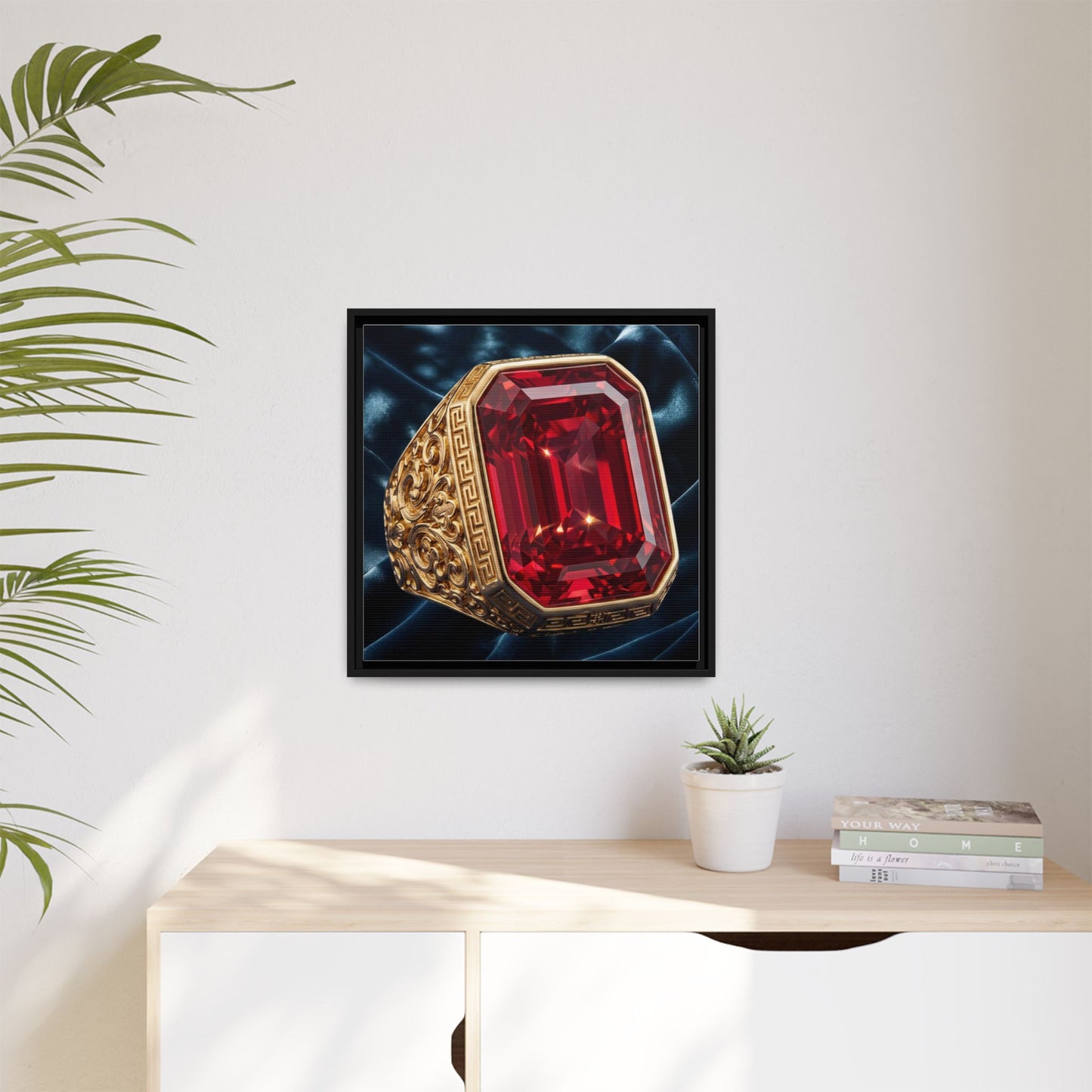 Vintage Ruby Signet Ring Canvas