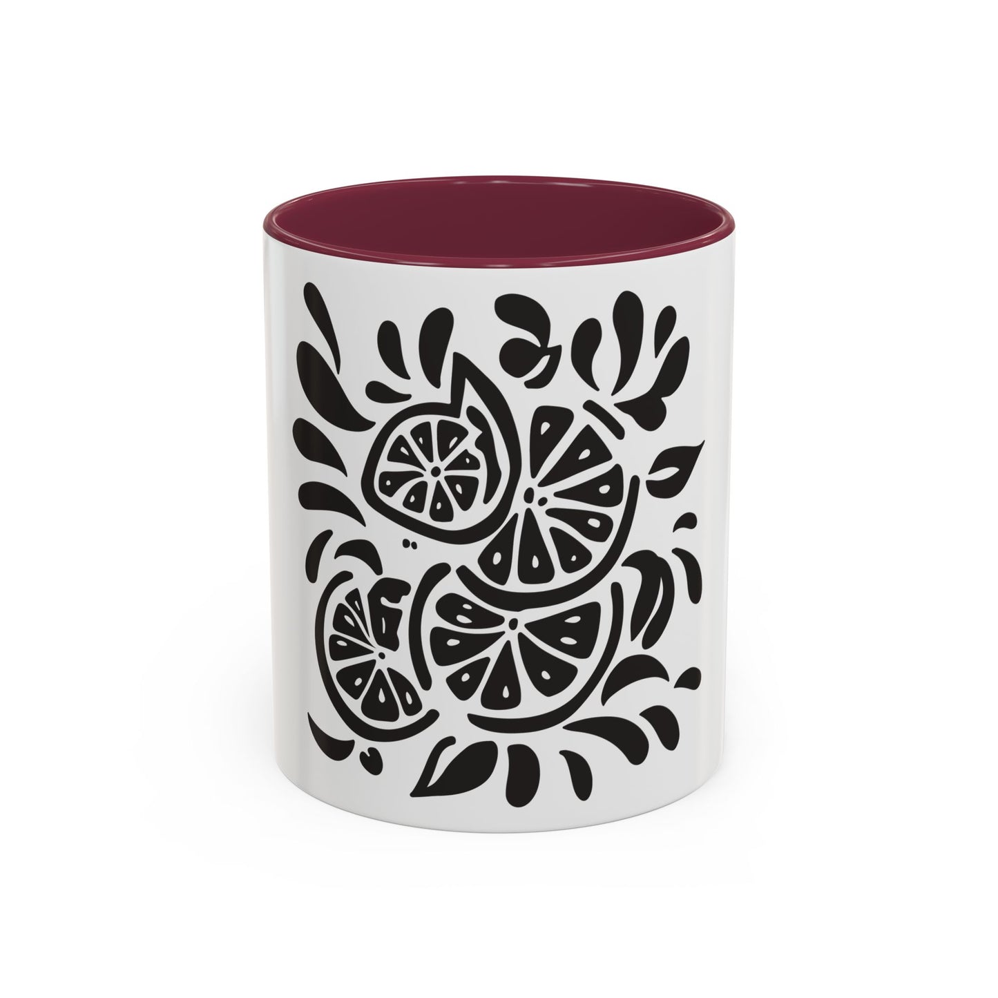 Monochrome Citrus Accent Mug