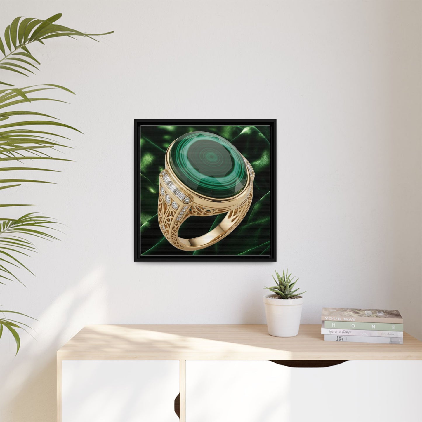 Malachite Oval Tribute Canvas
