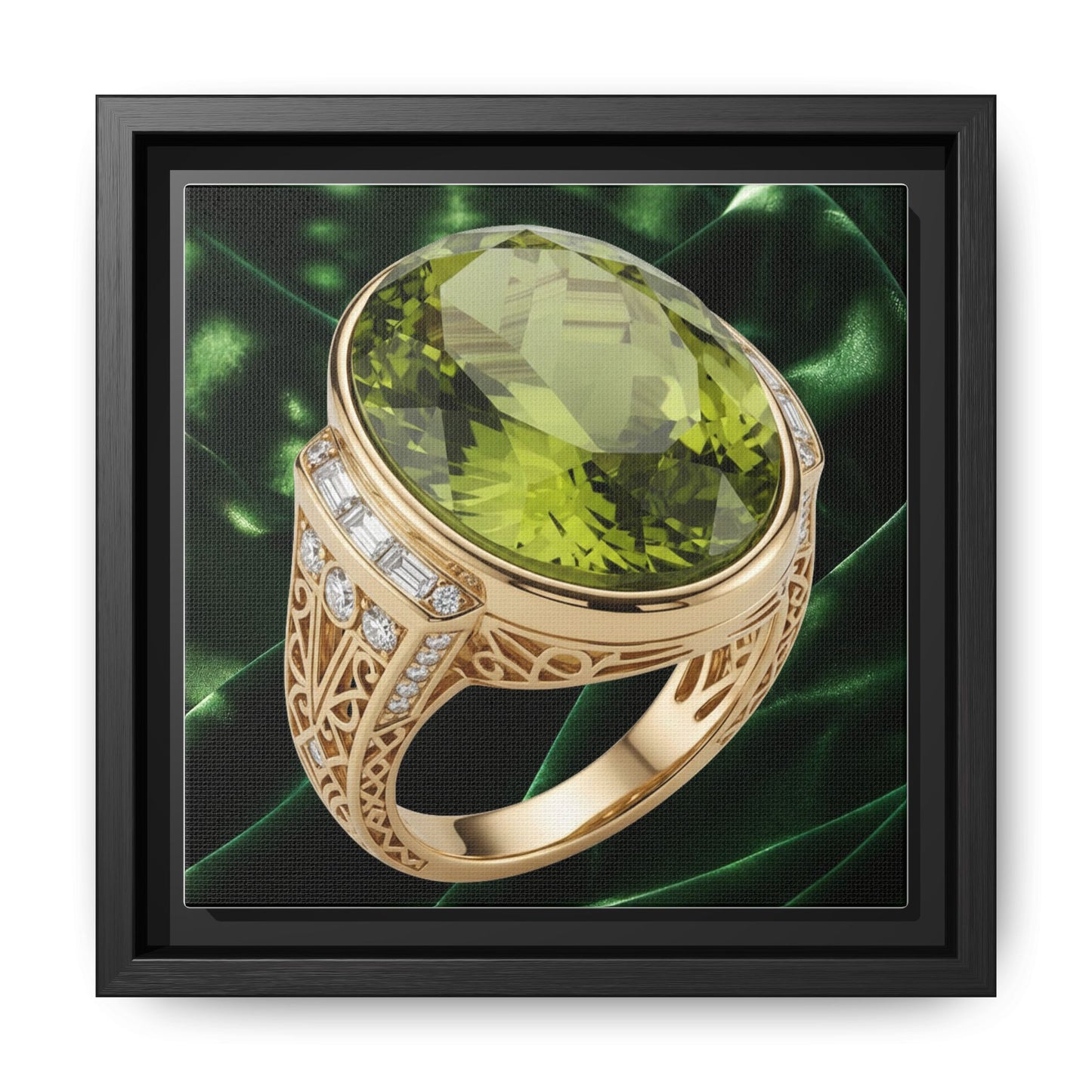 Peridot Verdant Glow Ring Canvas