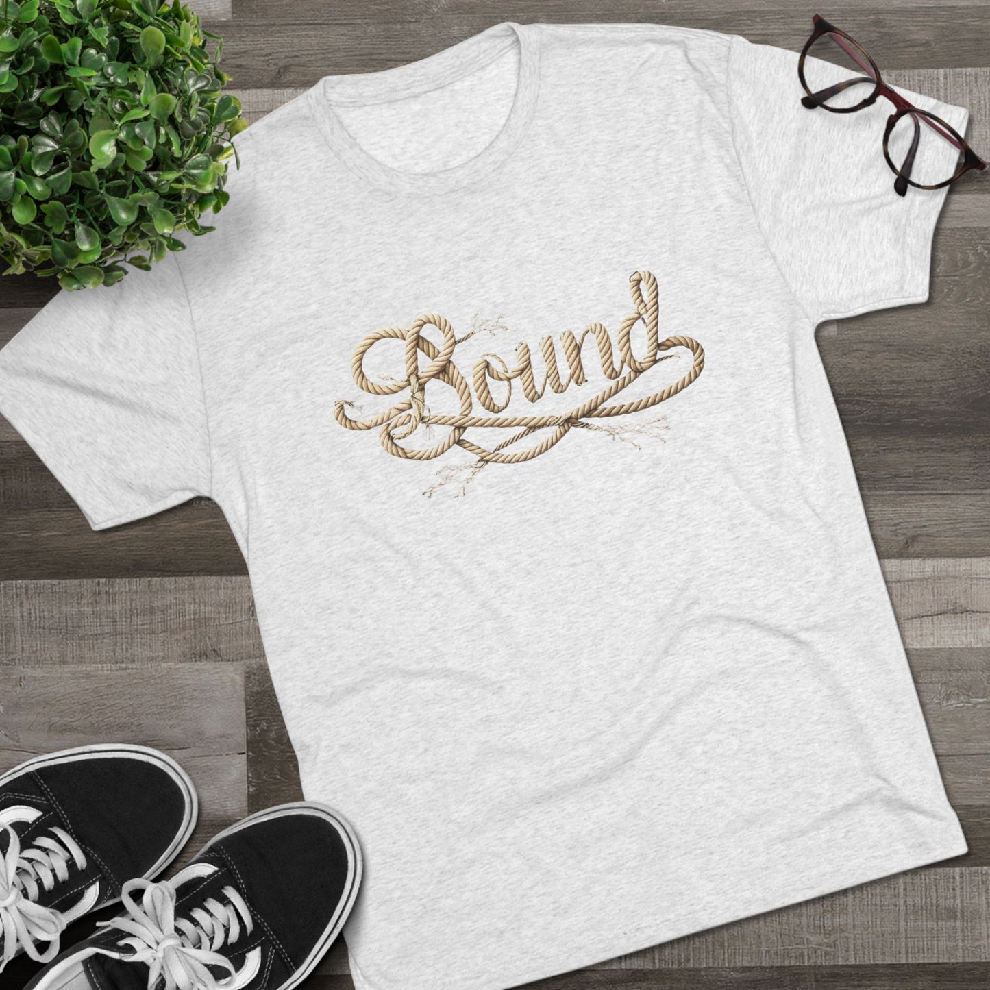 BOUND Rope Script Men’s Tri-Blend T-Shirt