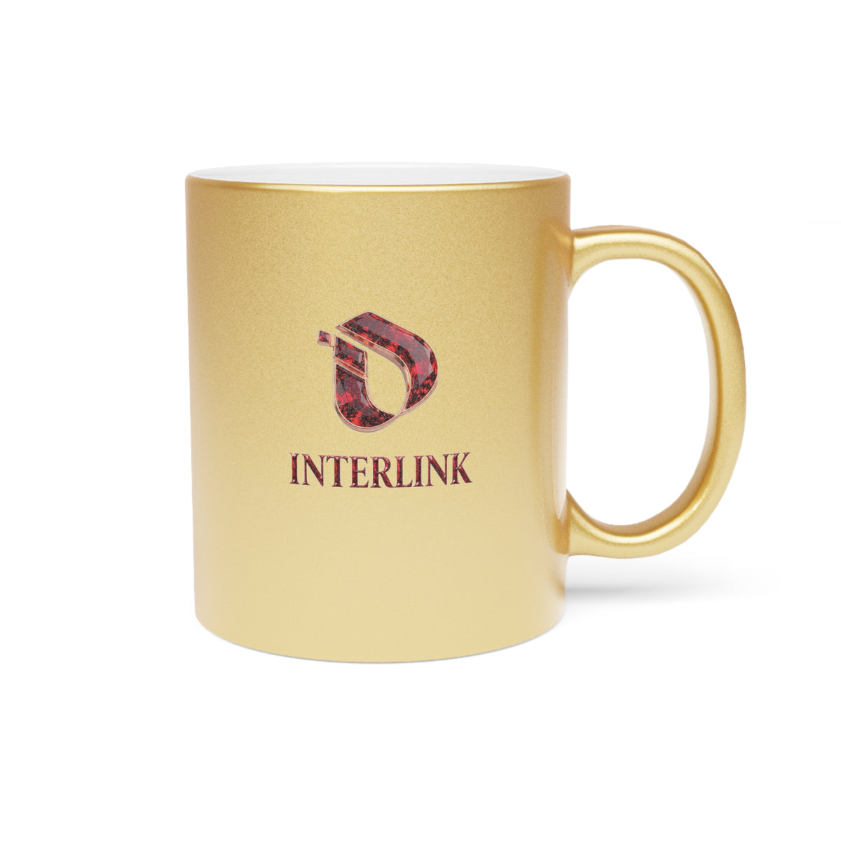 Ruby Interlink Metallic-Finish 11oz Ceramic Mug