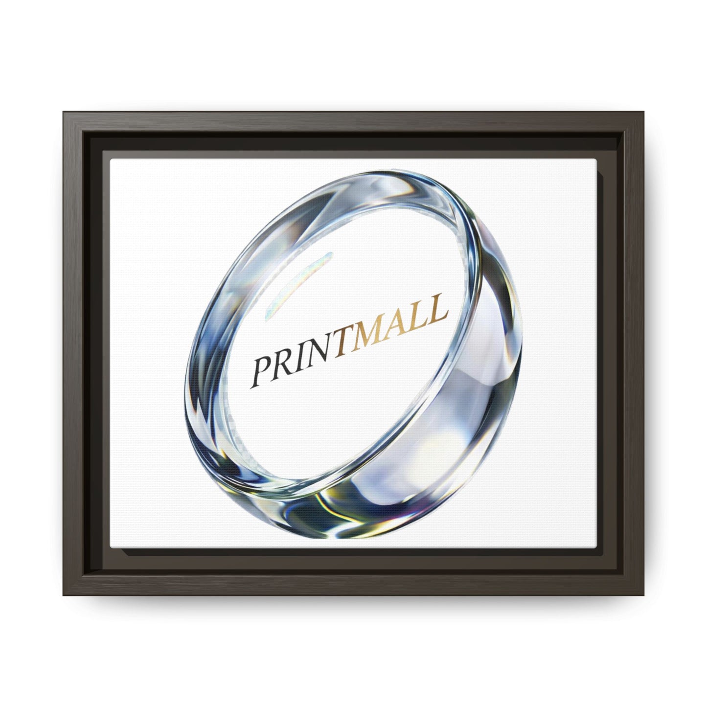 Polished Silver Loop Typography Canvas