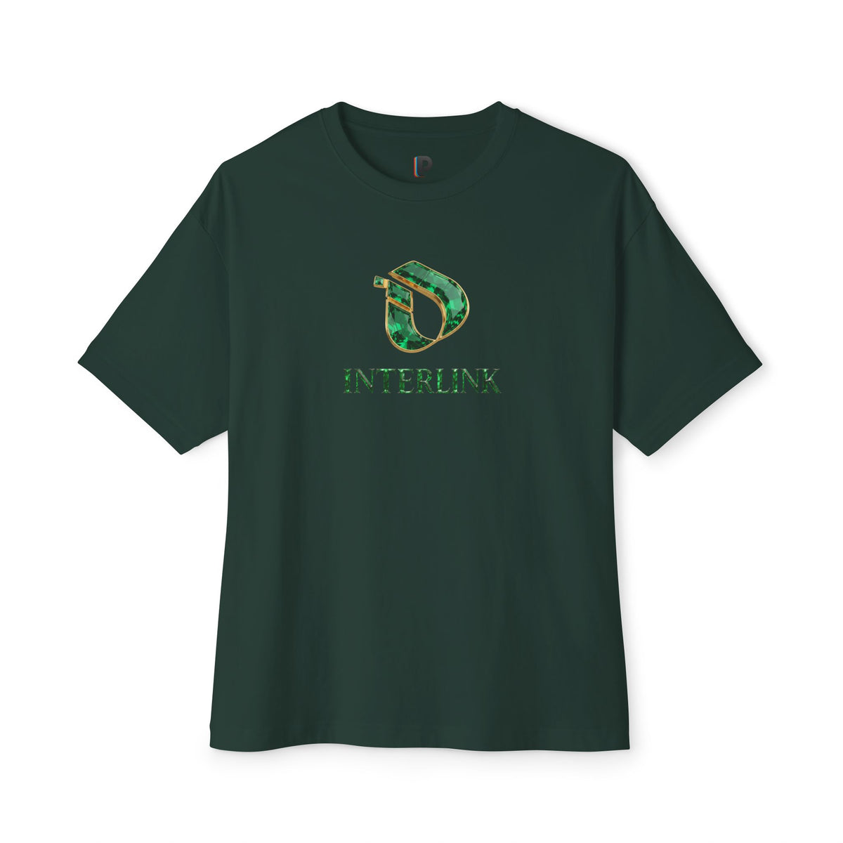 Emerald Facet Interlink Front Logo Boxy Tee