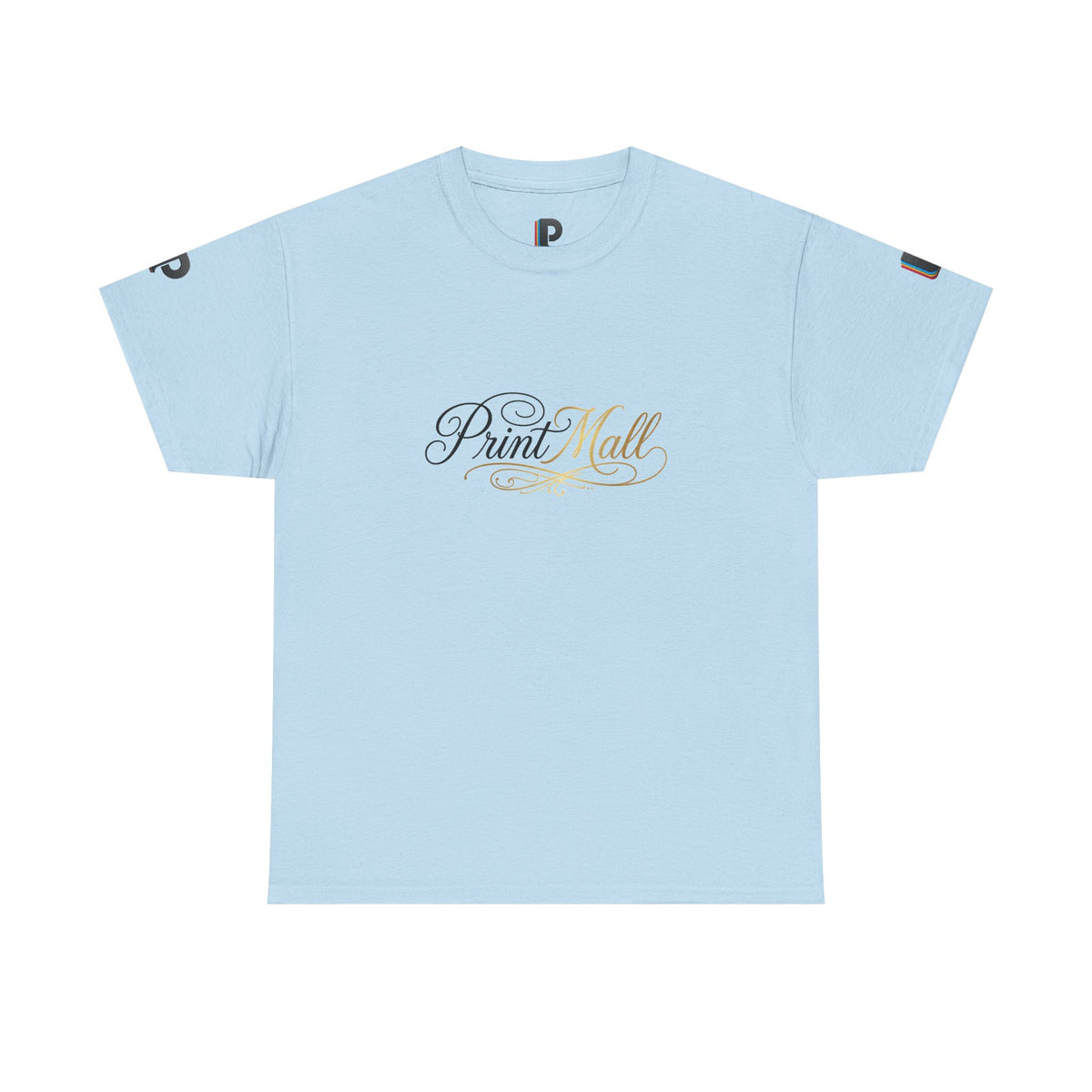 Gold Accent Calligraphy PrintMall Cotton Tee