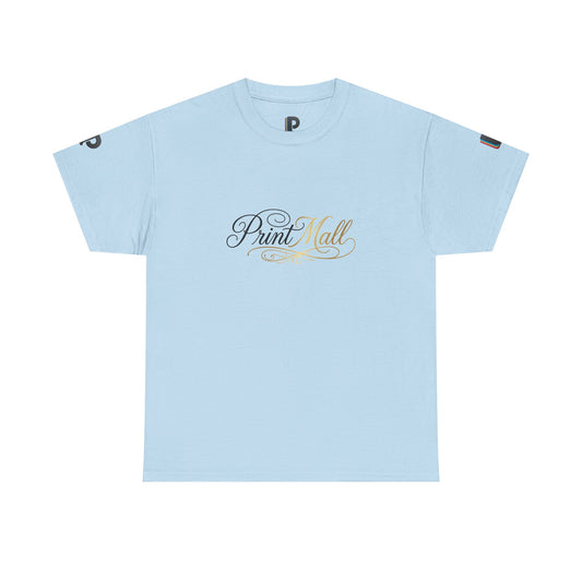 Gold Accent Calligraphy PrintMall Cotton Tee