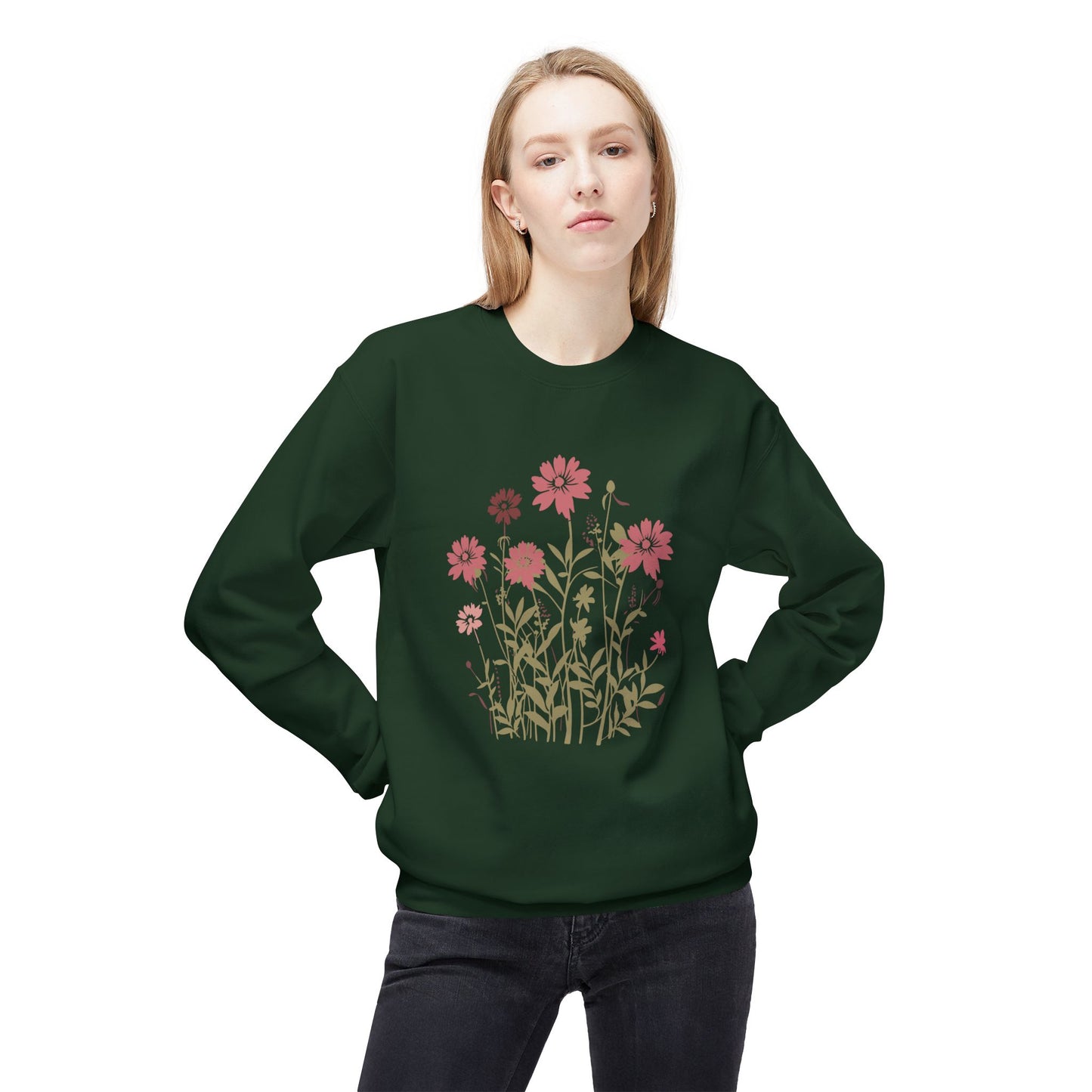 Wildflower Garden Graphic Crewneck Sweatshirt