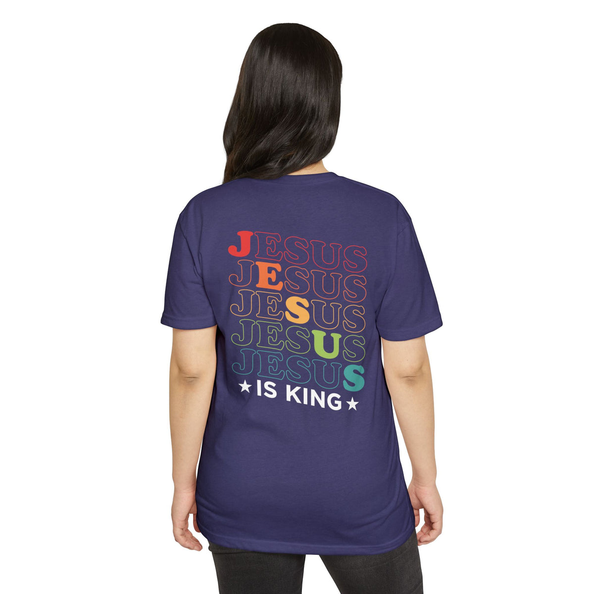 Jesus Is King Stacked Faith Women’s Tee