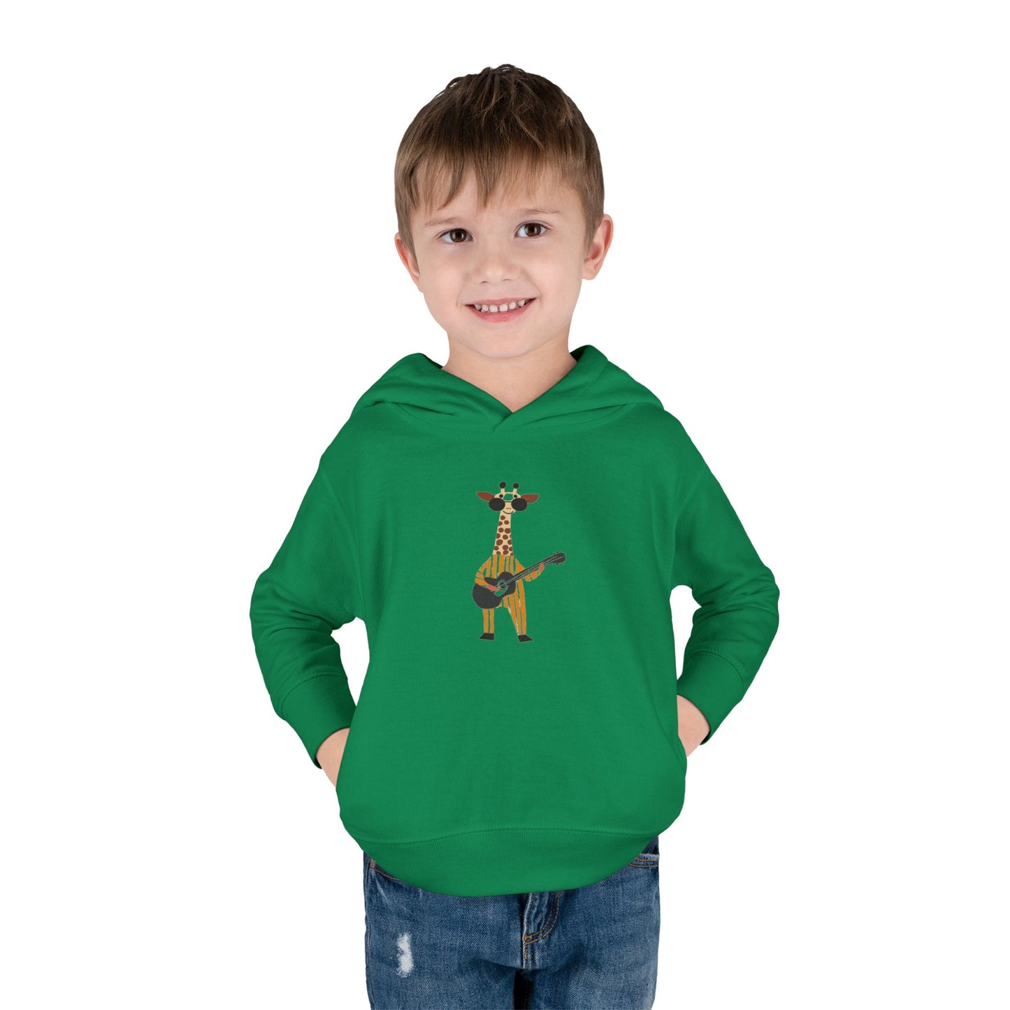 Guitar-Playing Giraffe Toddler Hoodie