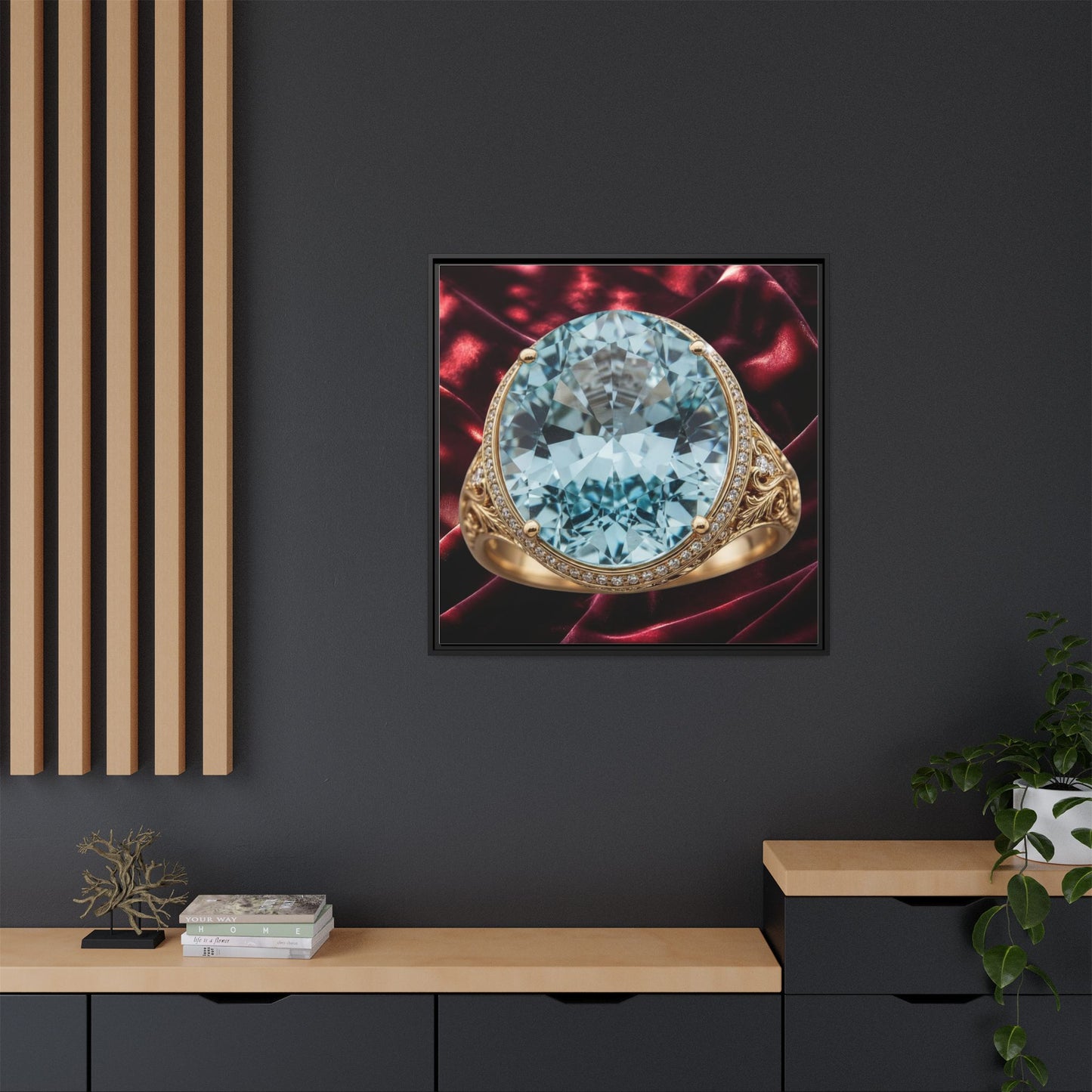 Oval Aquamarine Canvas