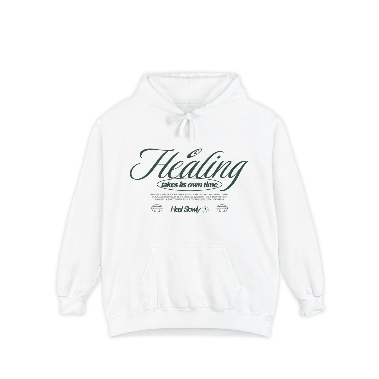 Healing Graphic Garment-Dyed Hoodie