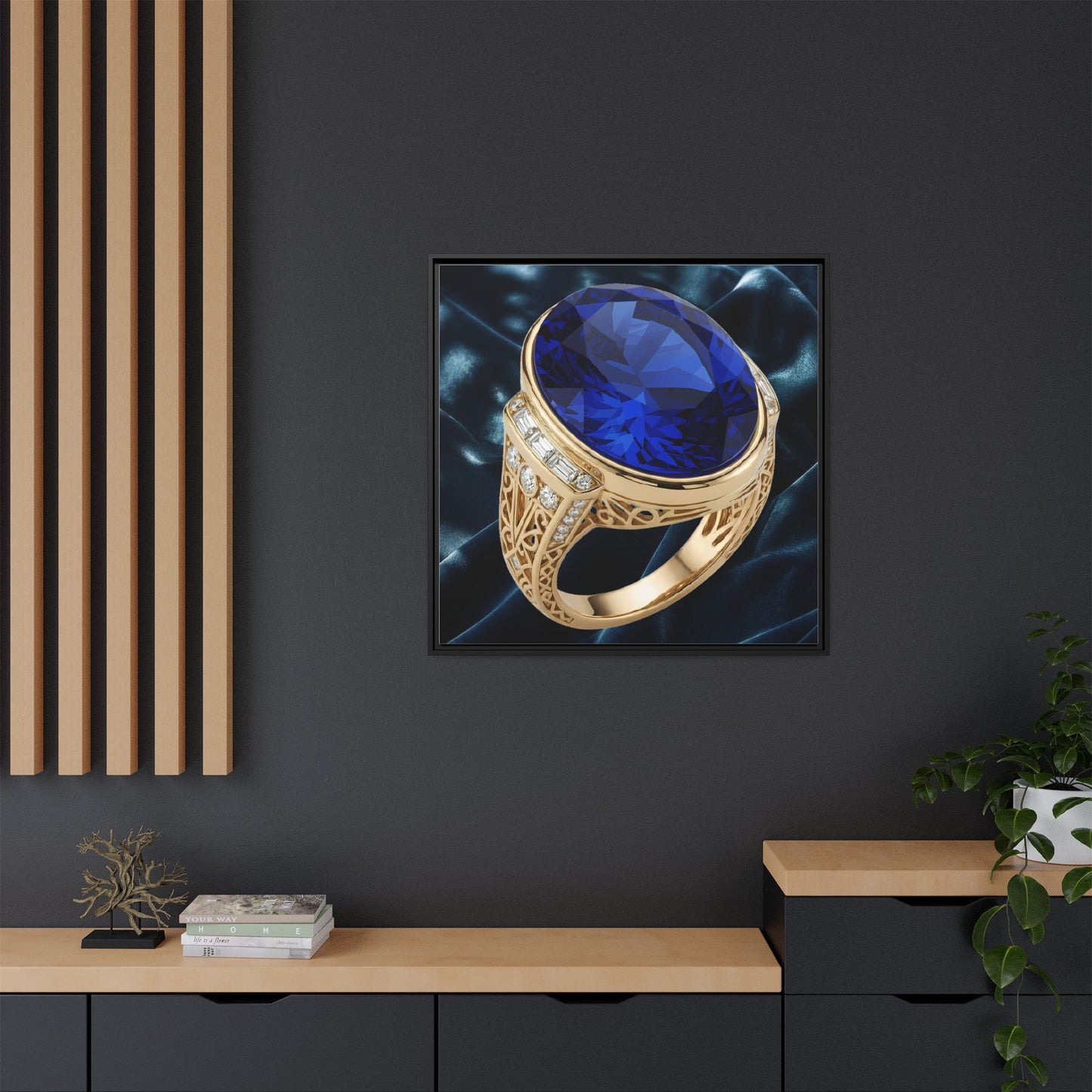 Midnight Sapphire Velvet Canvas