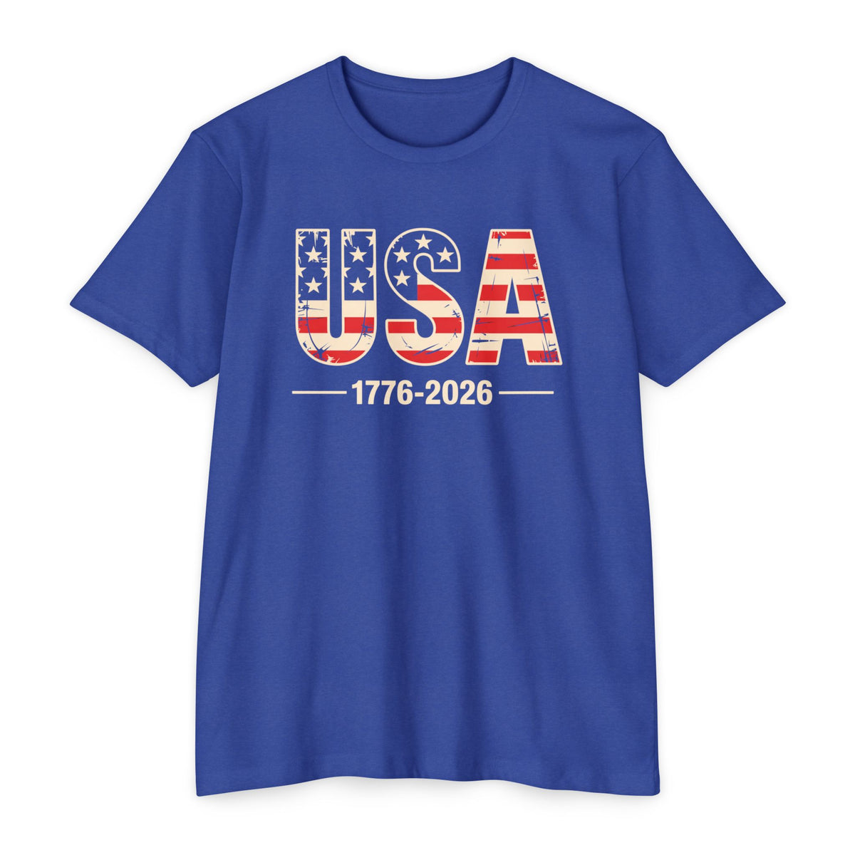 USA 1776-2026 Patriotic Flag Graphic T-Shirt