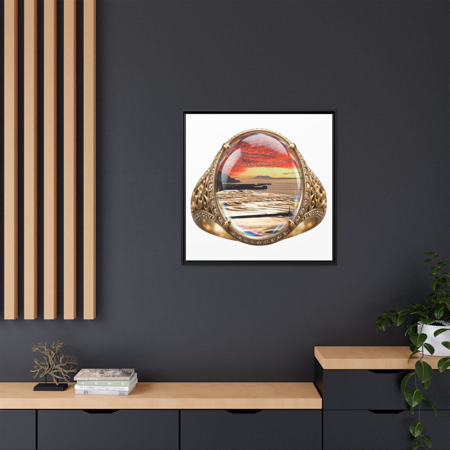 Radiant Coastal Sunset Signet Canvas