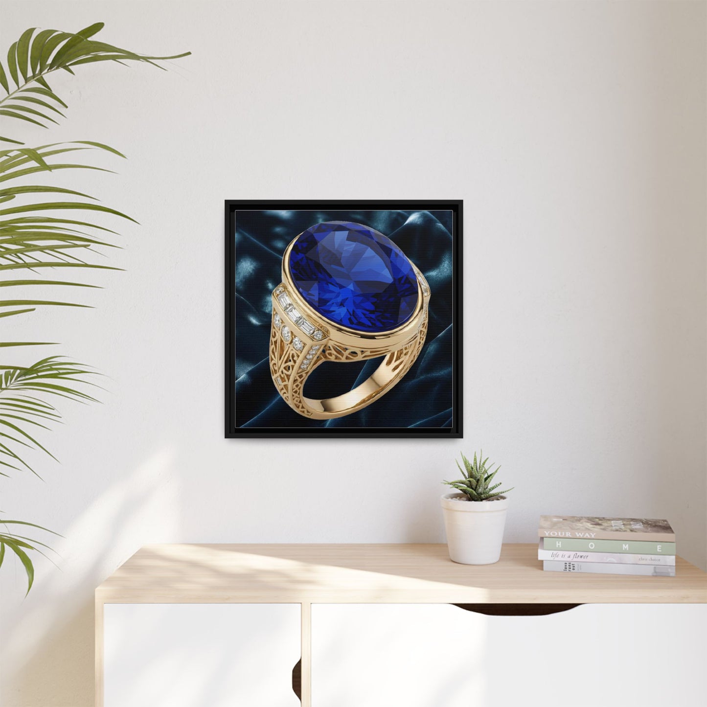 Midnight Sapphire Velvet Canvas