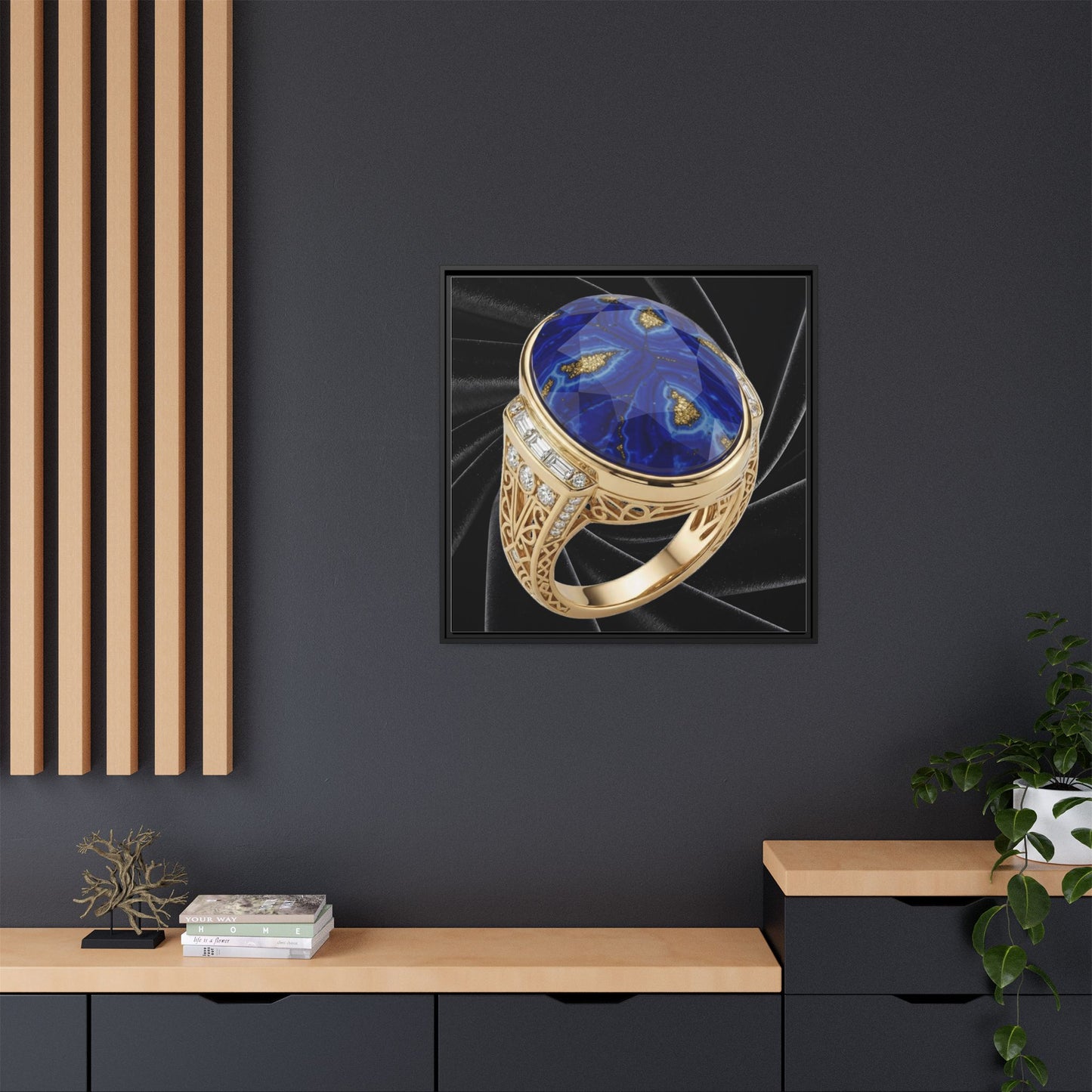 Lapis Midnight Satin Canvas