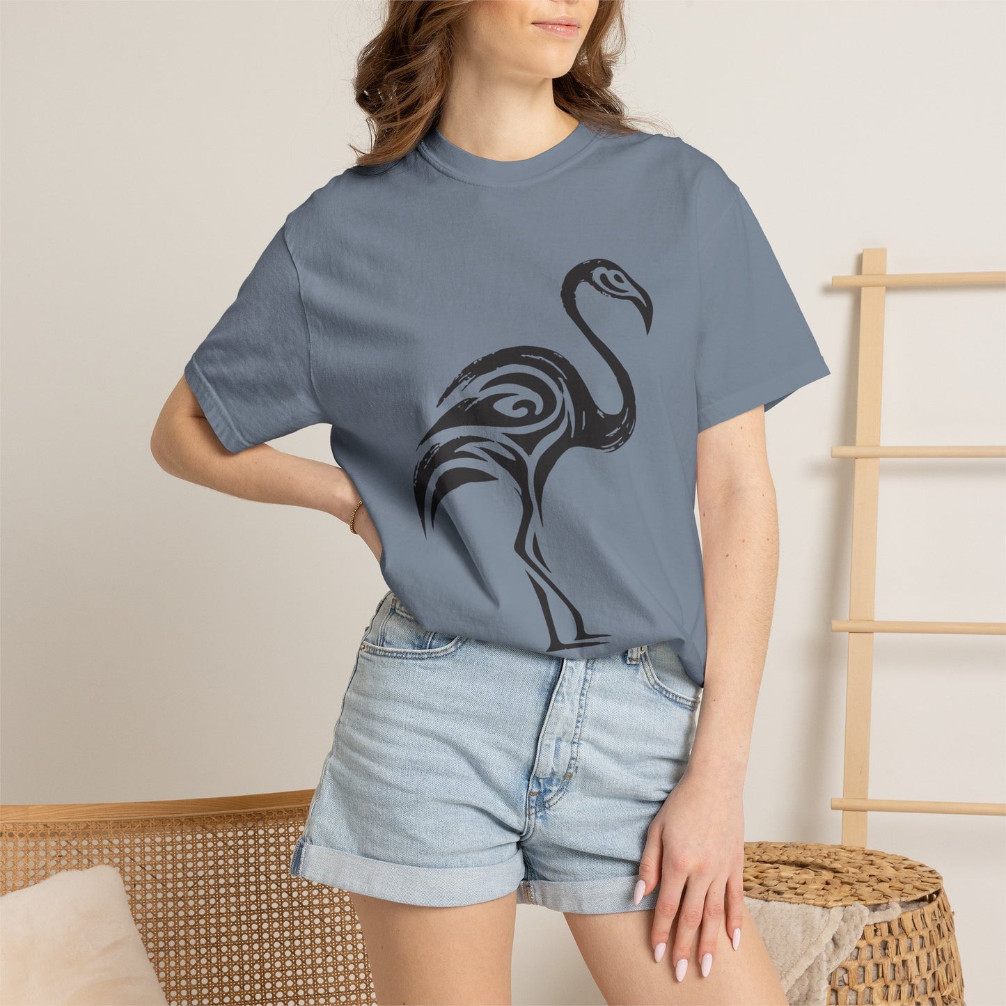 Flamingo Tribal Graphic T-Shirt