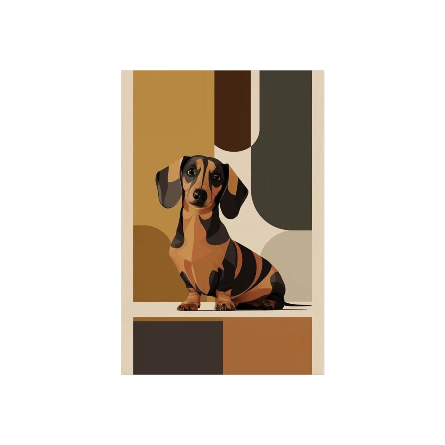 Dachshund Geometry Poster