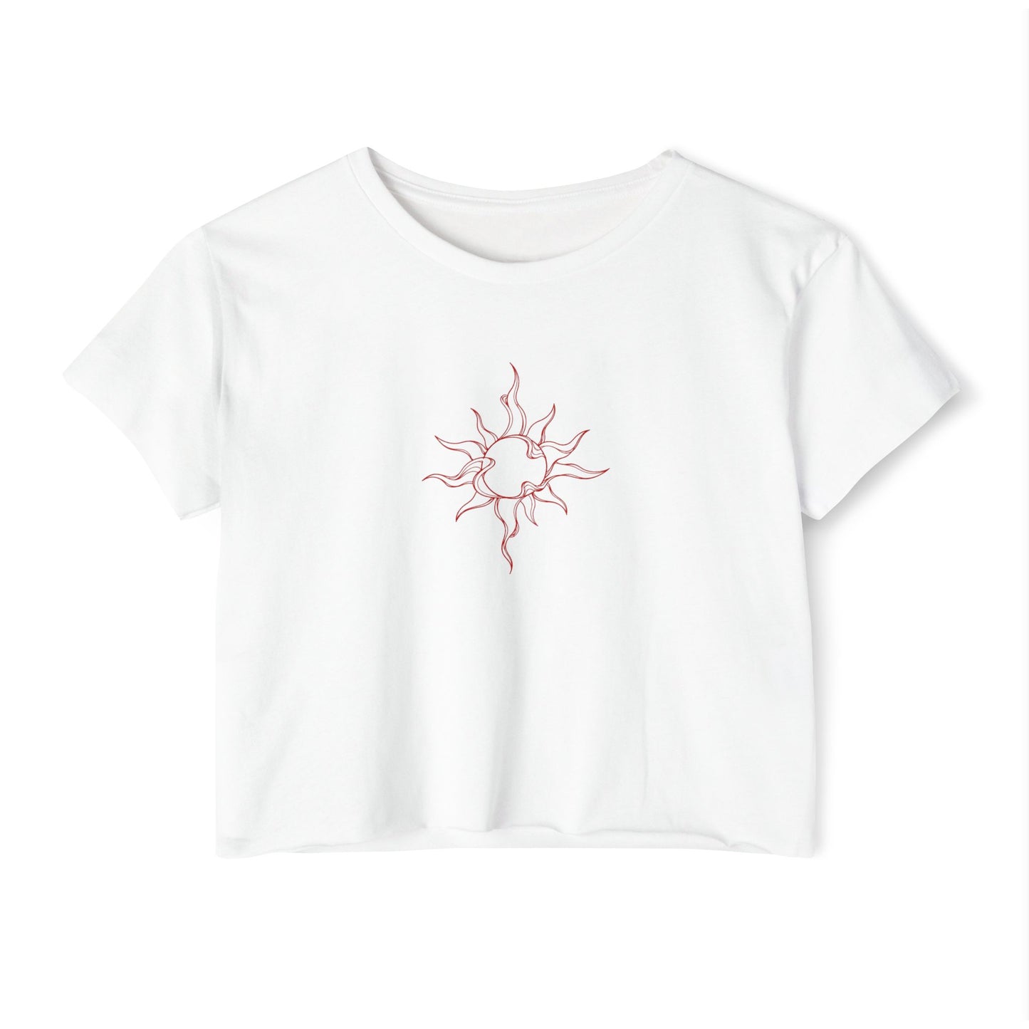 Wavy Sun Line Art Boxy Tee