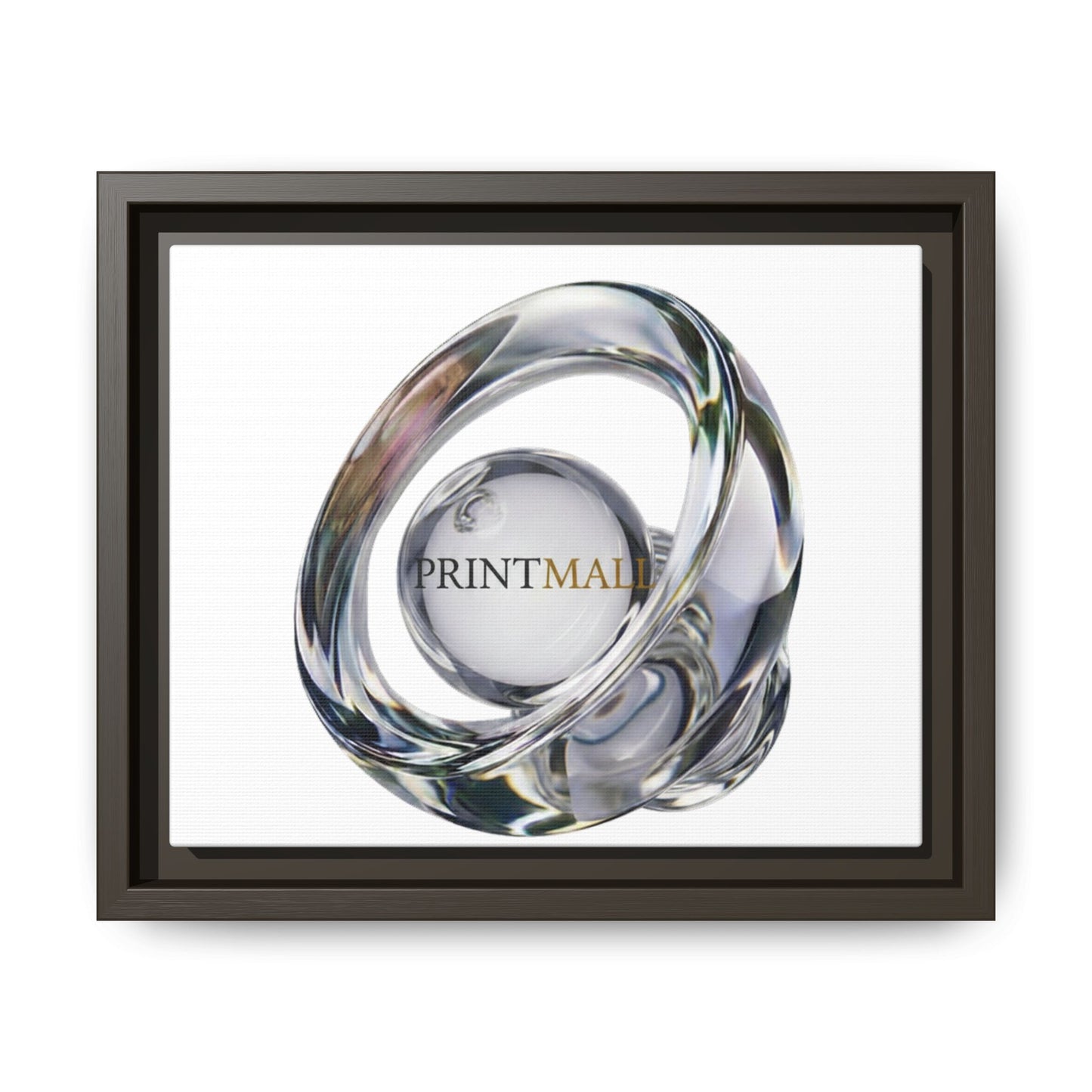 Sculptural Chrome Orbit Canvas