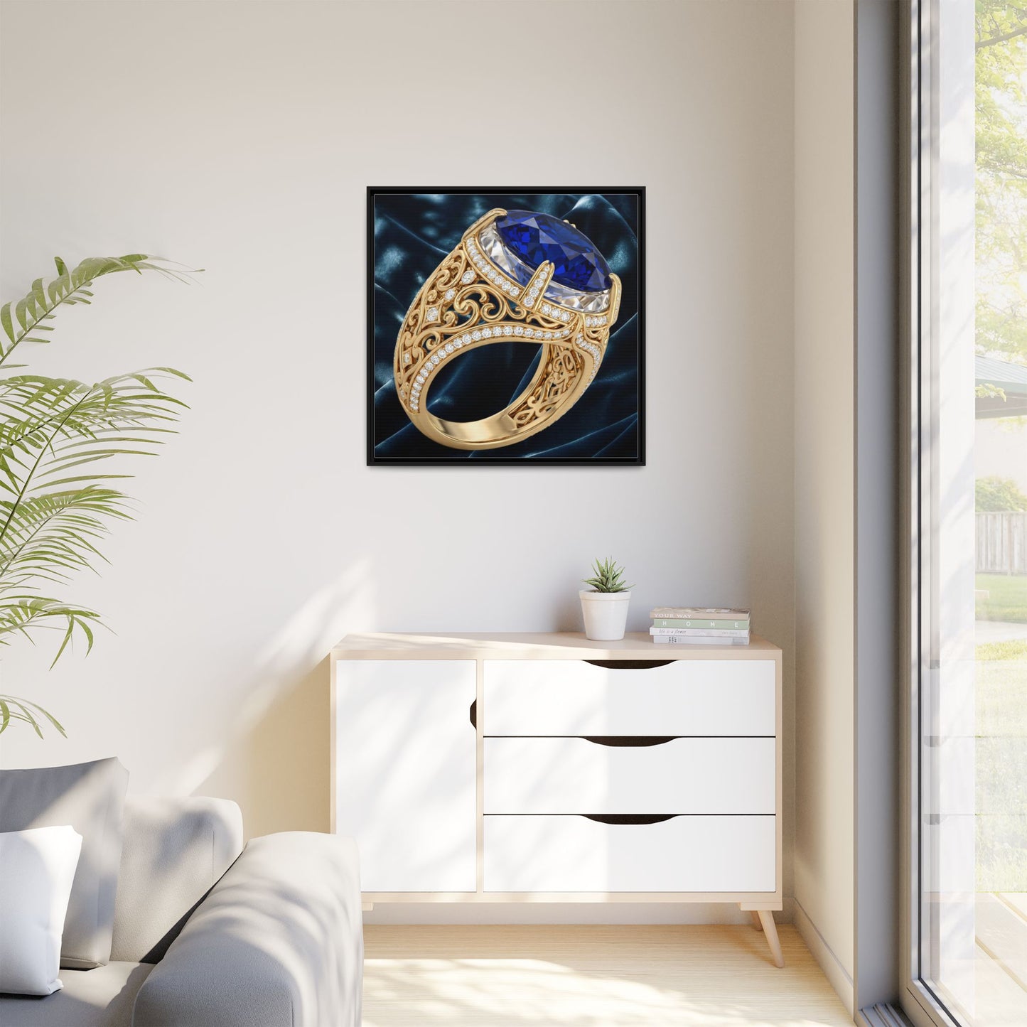 Midnight Sapphire Filigree Ring Canvas