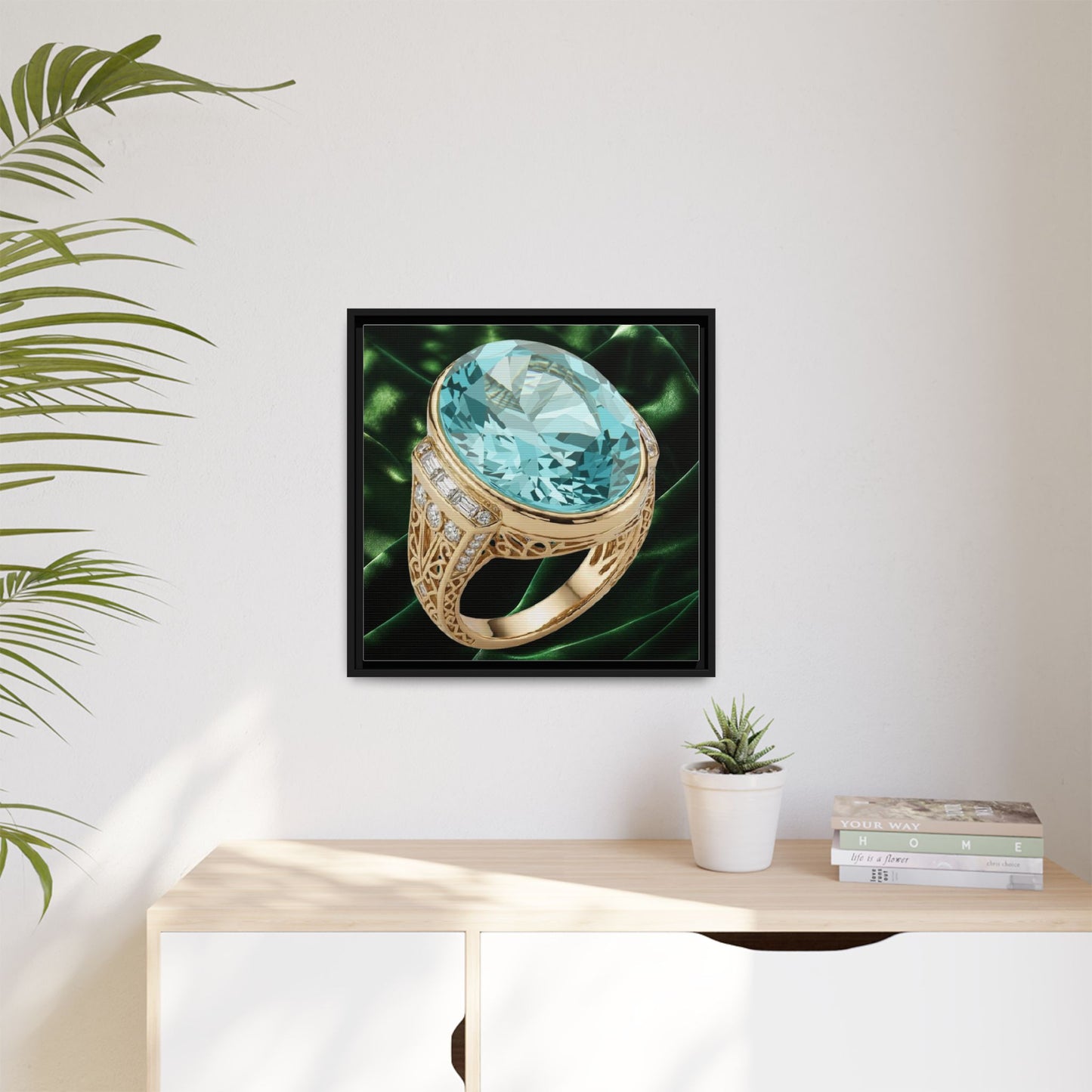 Aquamarine Lumina Ring Canvas