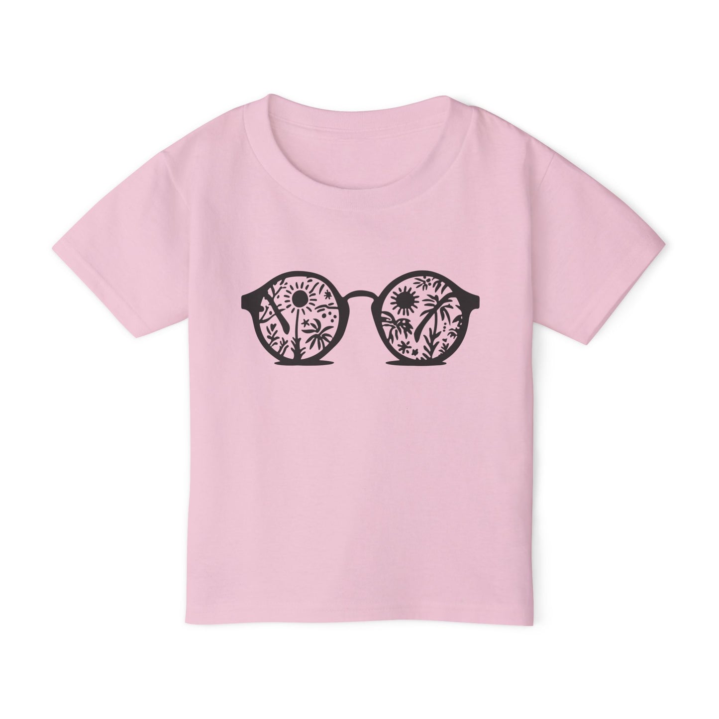 Toddler Floral Sunglasses Graphic T-Shirt