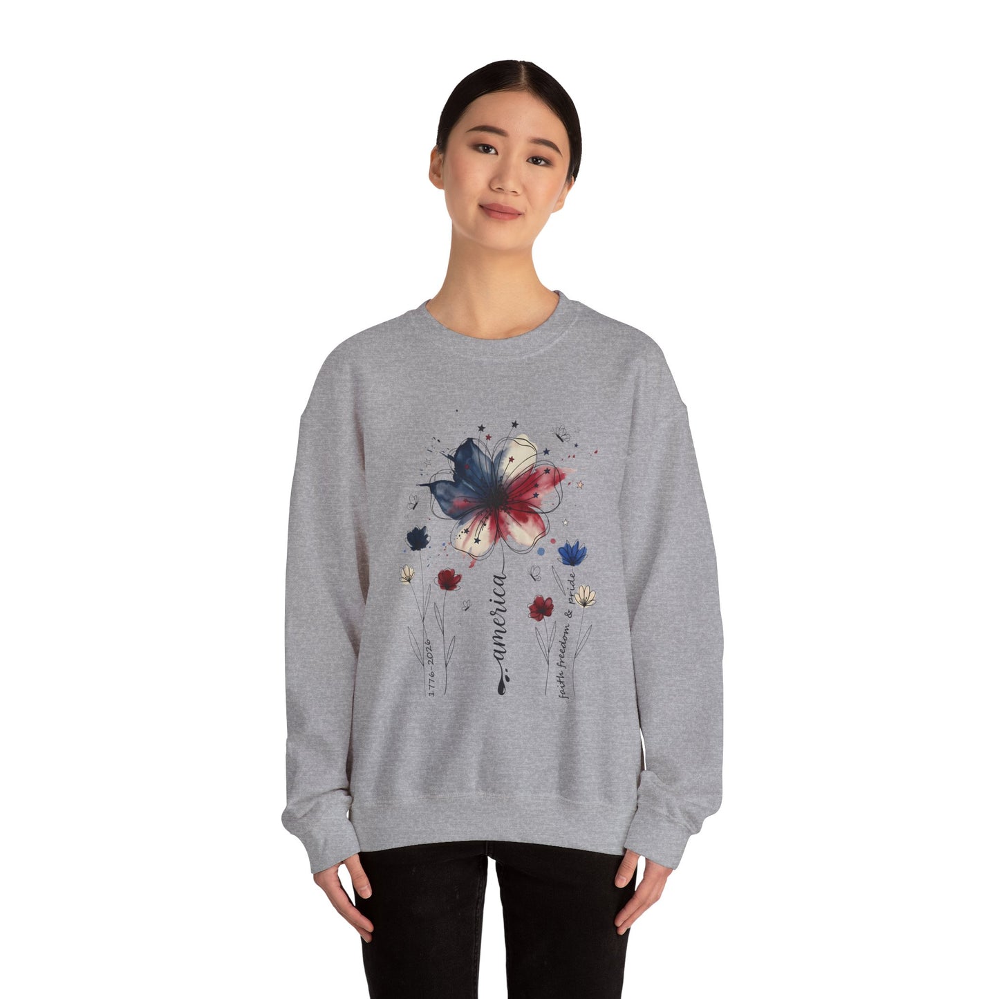 Midnight Bloom Graphic Crewneck Sweatshirt
