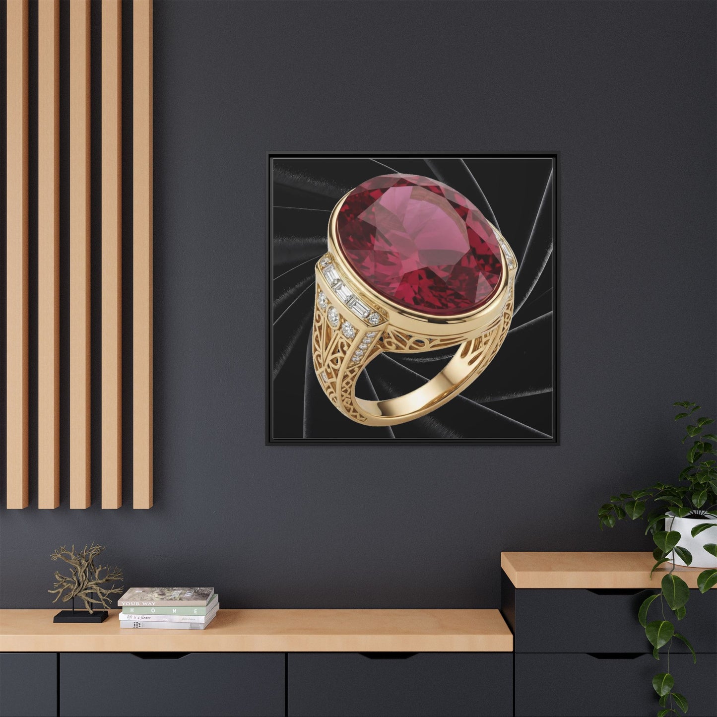 Noir Ruby Statement Canvas
