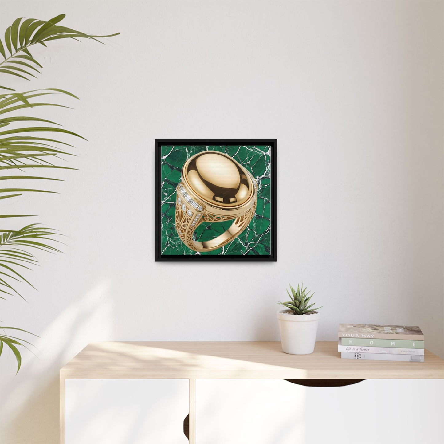 Regal Gold Marble Ring Canvas