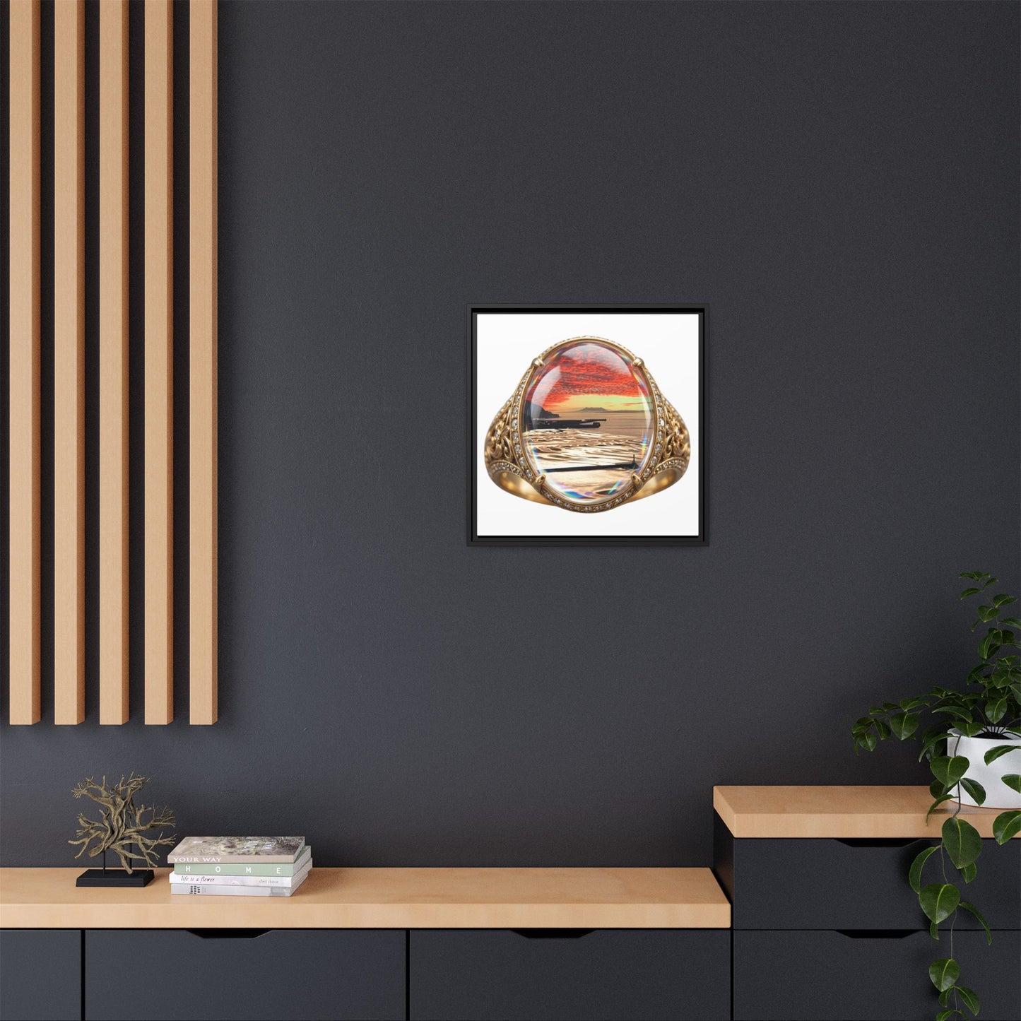 Radiant Coastal Sunset Signet Canvas