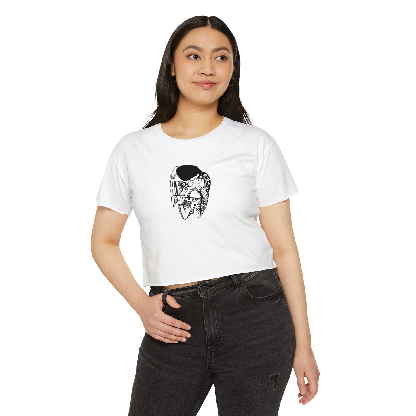 Art Nouveau Couple Kiss Boxy Tee