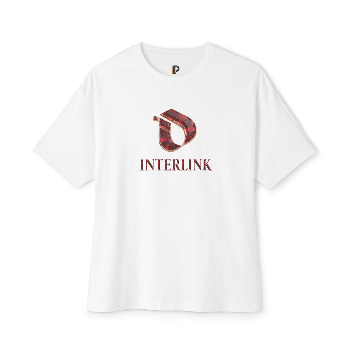 Ruby Gemstone Interlink Front Logo Boxy Tee