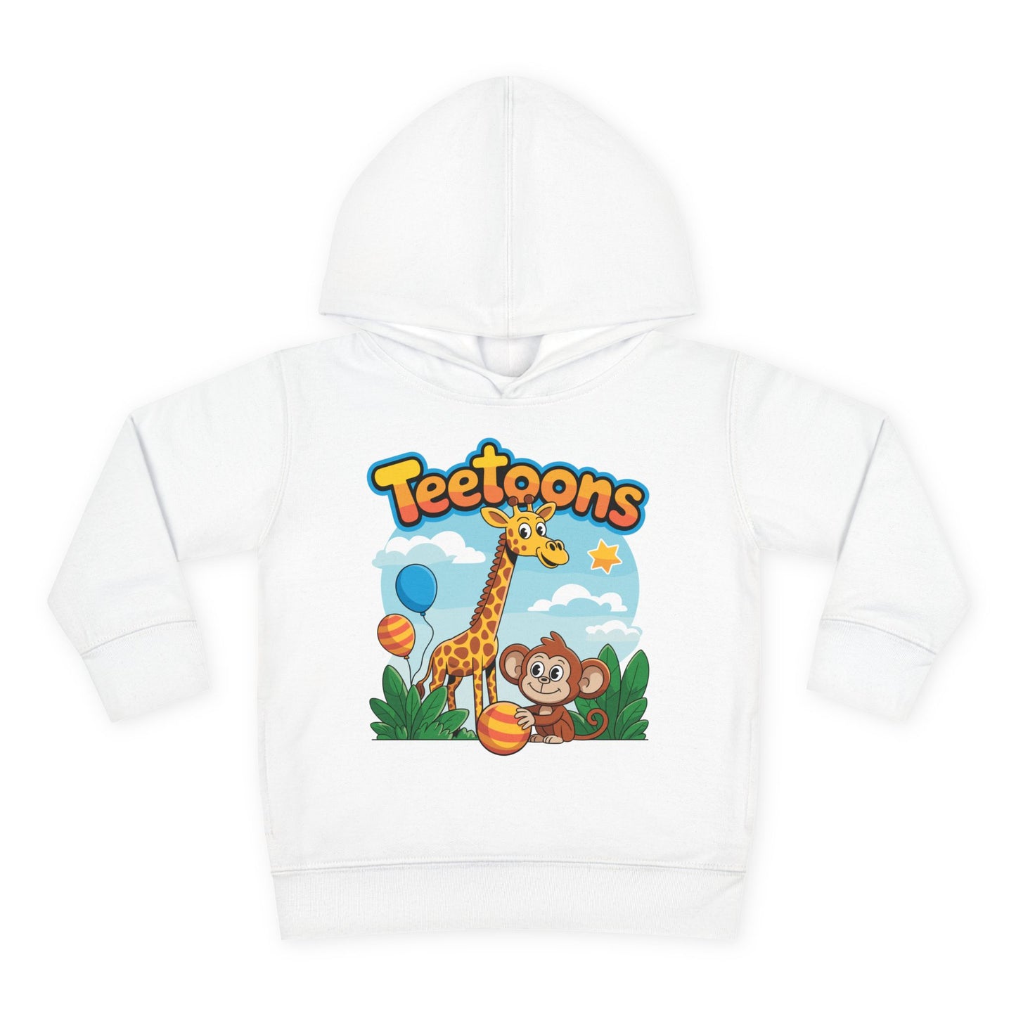Giraffe and Monkey Toddler Pullover Hoodie