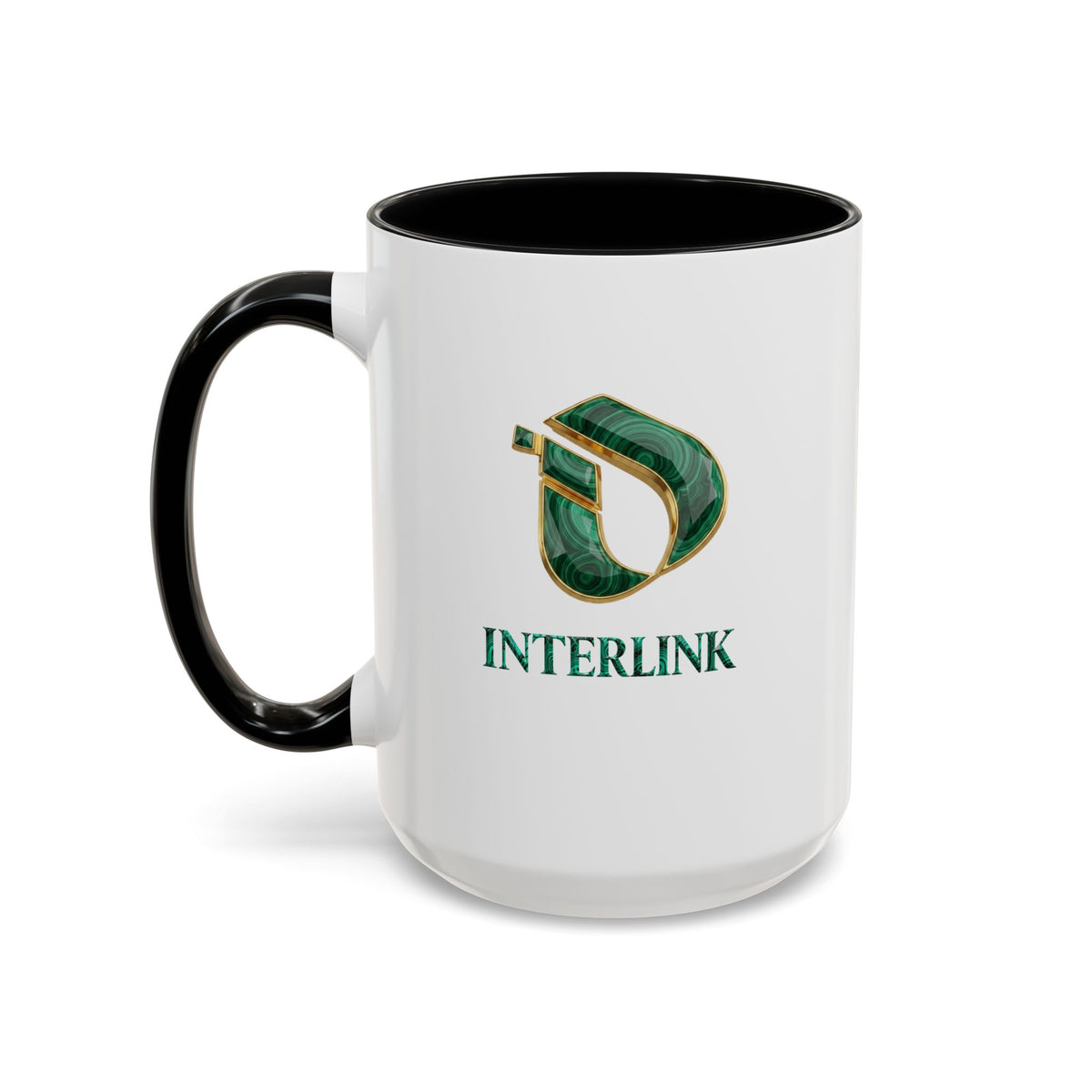 Malachite Vein Interlink Two-Tone Ceramic Mug