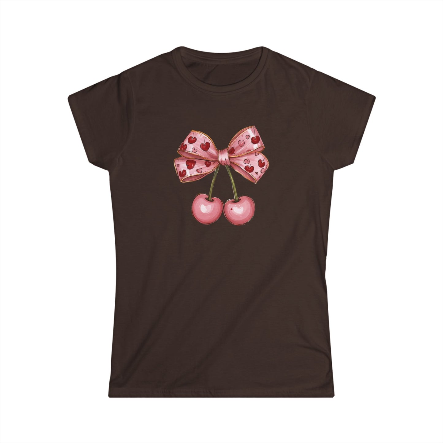 Pink Cherry Bow Graphic Women’s Tee