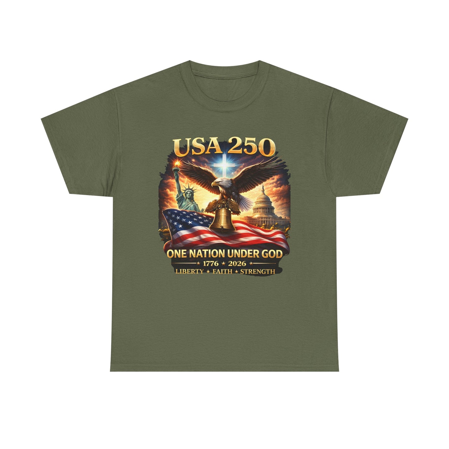 USA 250 Patriotic Tee – One Nation Under God 1776 Shirt